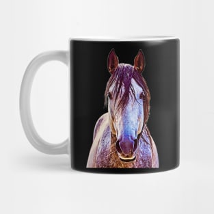 Oil Paint White Horse Mug